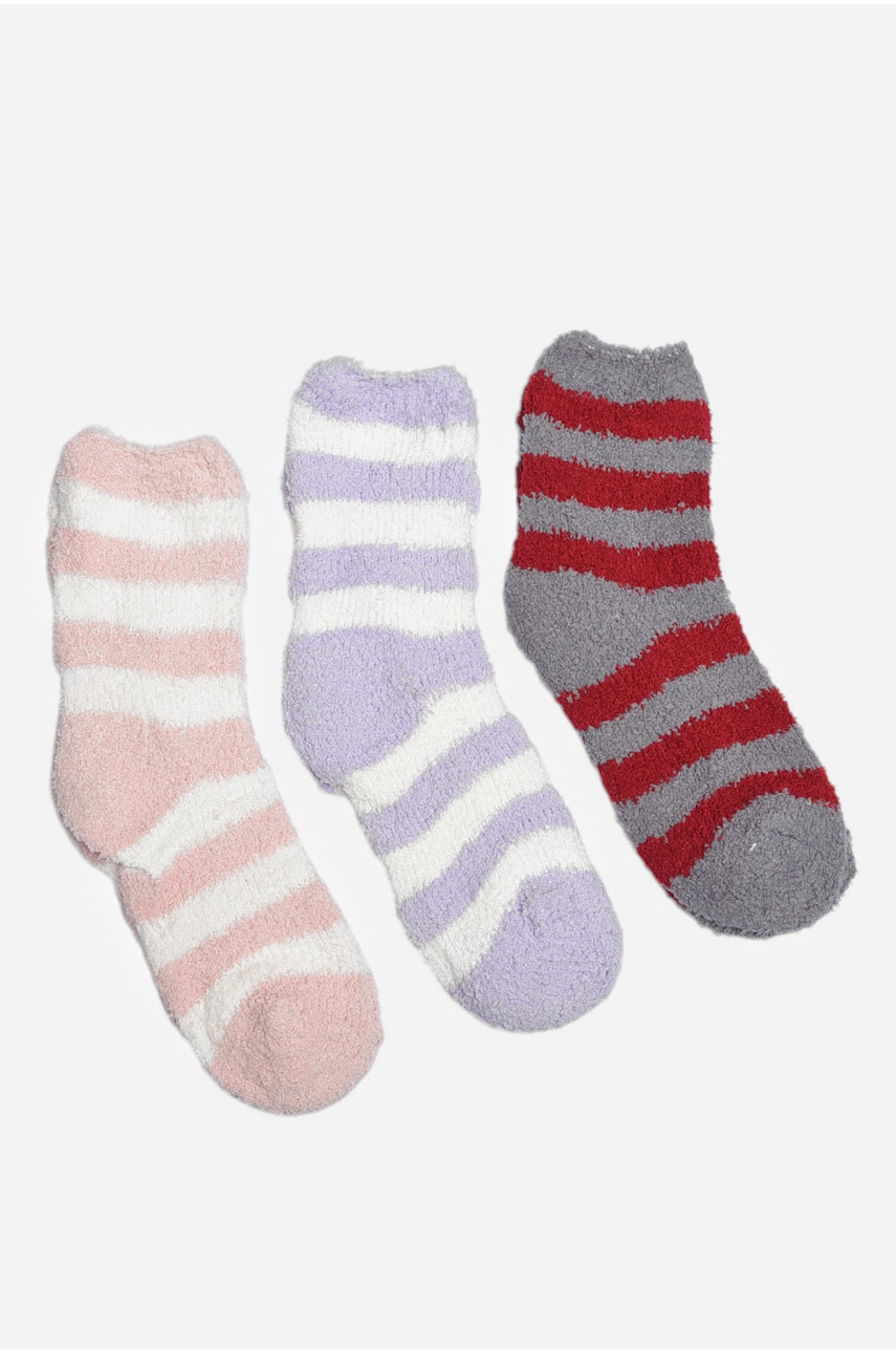 Набір шкарпеток жіночих травка в смужку 3 штуки 191392 Набір шкарпеток жіночих травка в смужку 3 штуки 191392