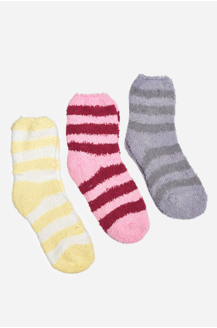 Набор носков женских травка в полоску 3 штуки 191394