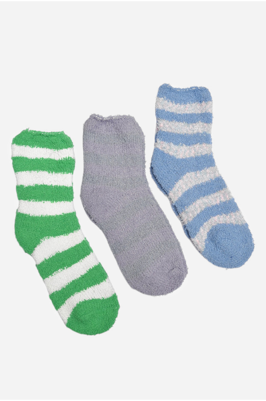 Набор носков женских травка в полоску 3 штуки 191398