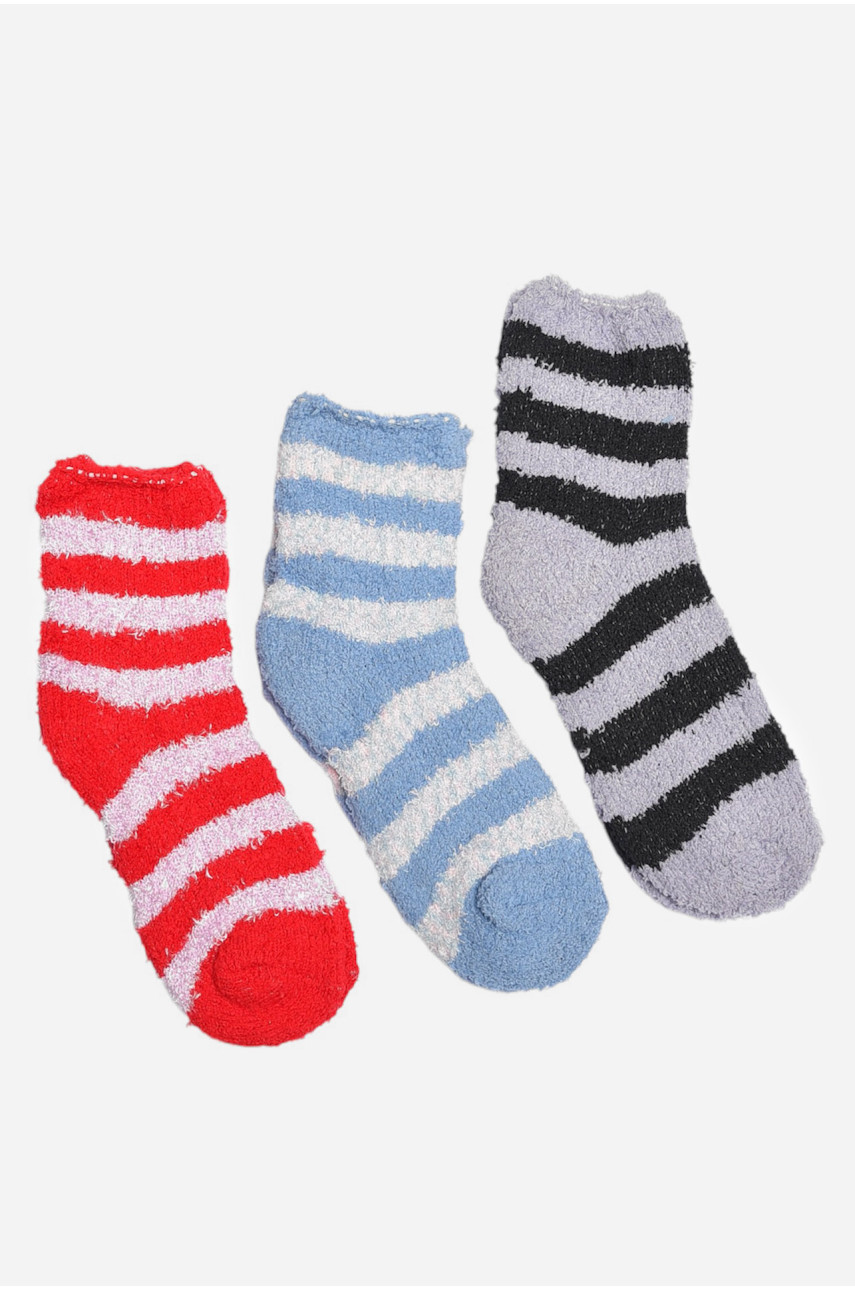 Набор носков женских травка в полоску 3 штуки 191402