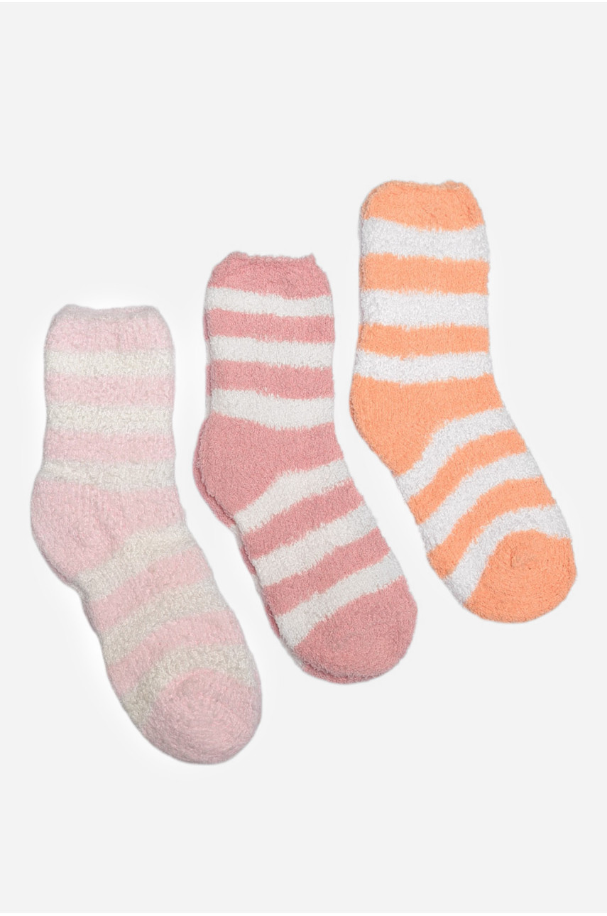 Набір шкарпеток жіночих травка в смужку 3 штуки 191404 Набір шкарпеток жіночих травка в смужку 3 штуки 191404