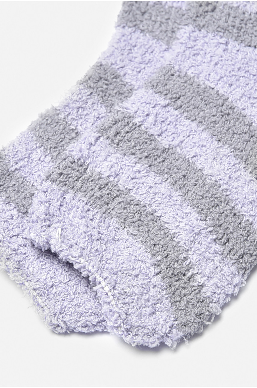 Носки женские травка сиреневого цвета в полоску 191407