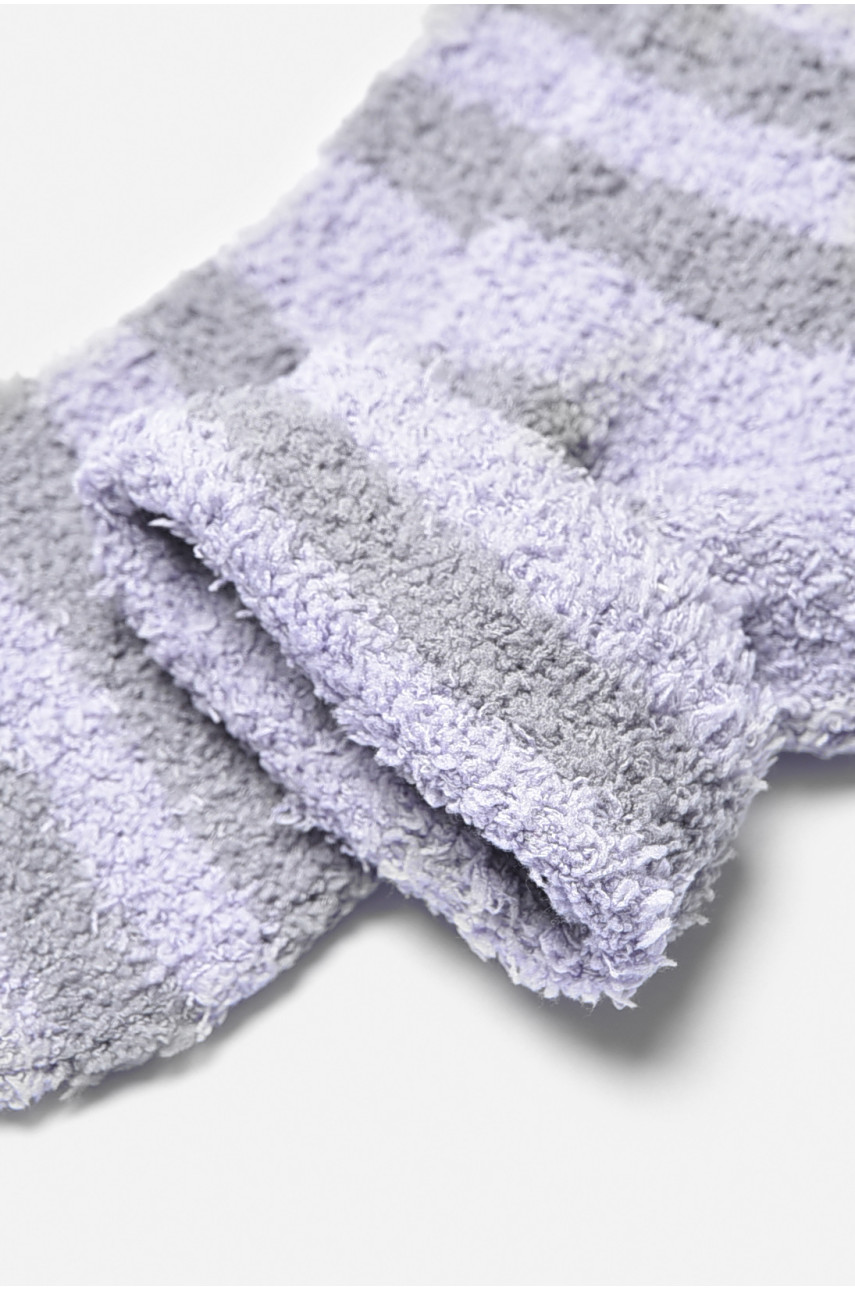 Носки женские травка сиреневого цвета в полоску 191407