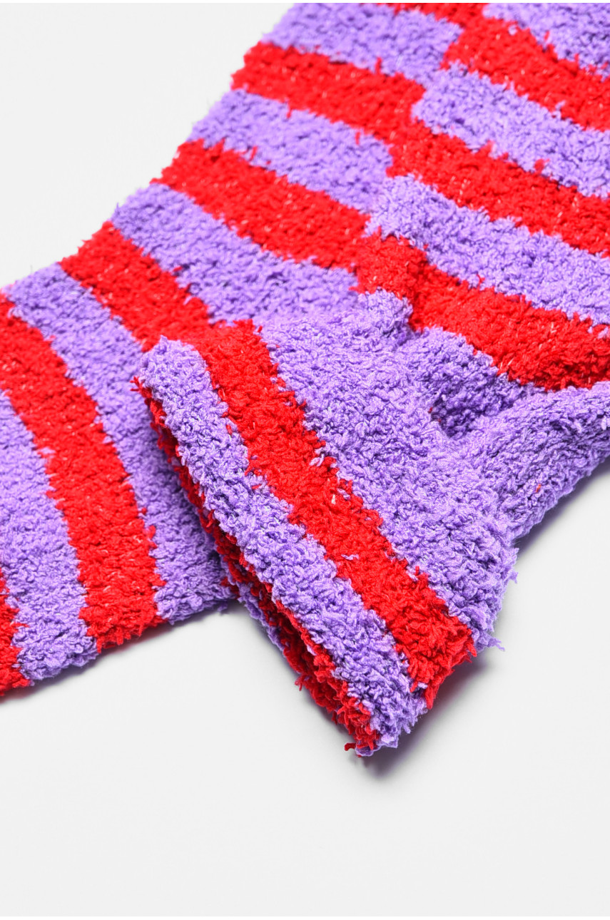 Носки женские травка красного цвета в полоску 191418