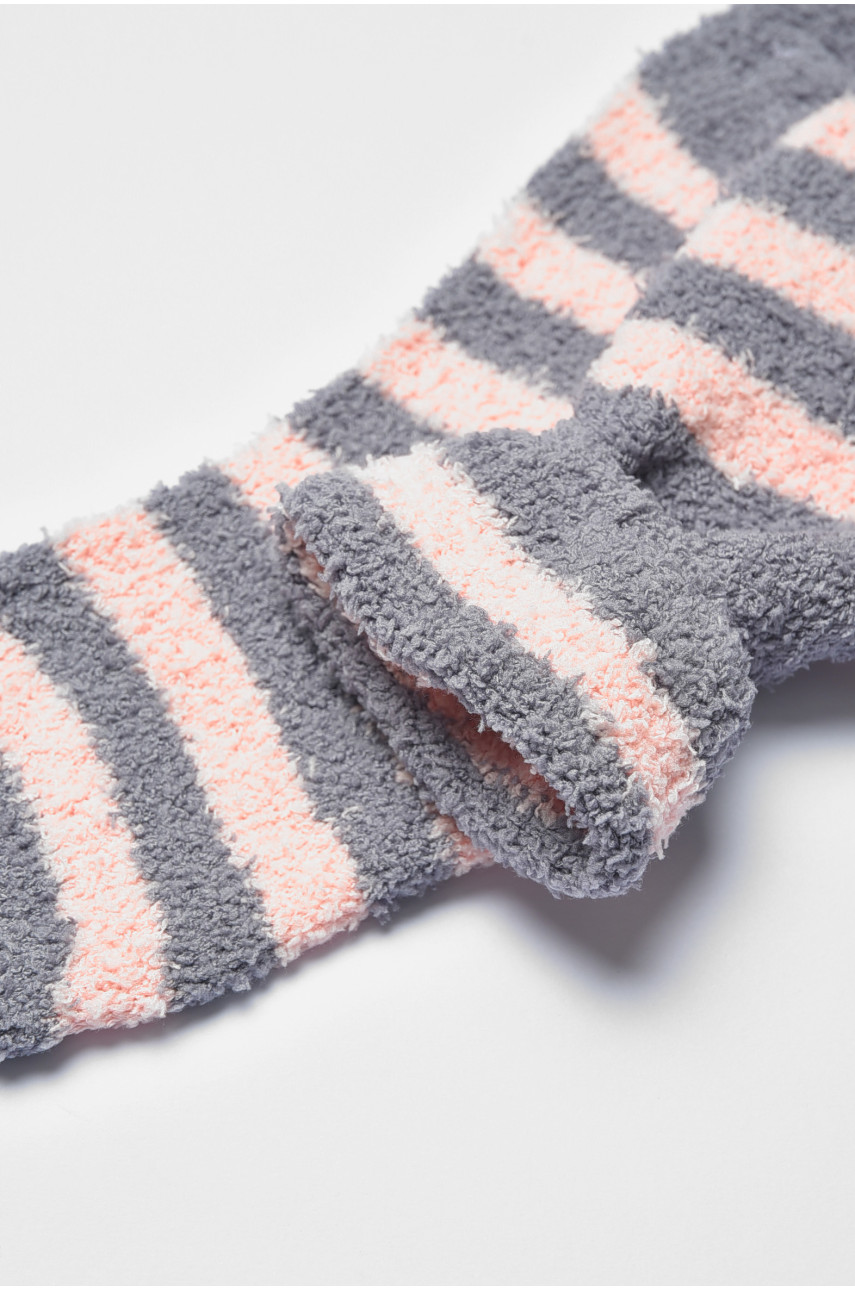 Носки женские травка розового цвета в полоску 191428