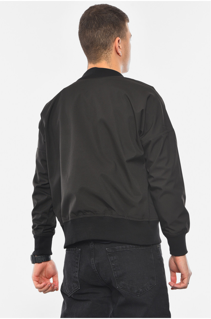 Бомбер мужской черного цвета 191442