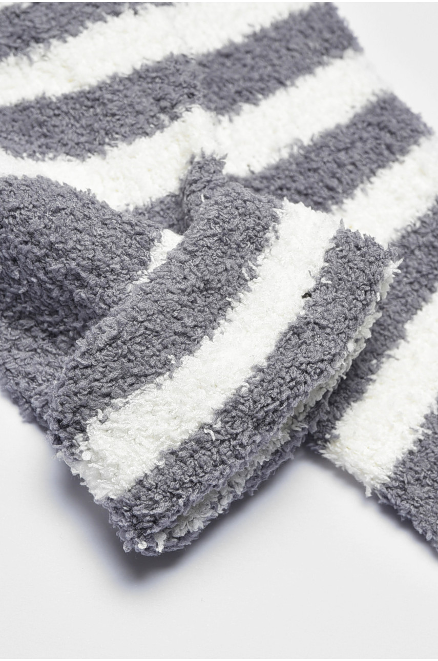 Носки женские травка серого цвета в полоску 191444