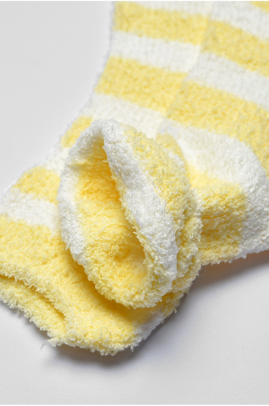 Носки женские травка желтого цвета в полоску 191452