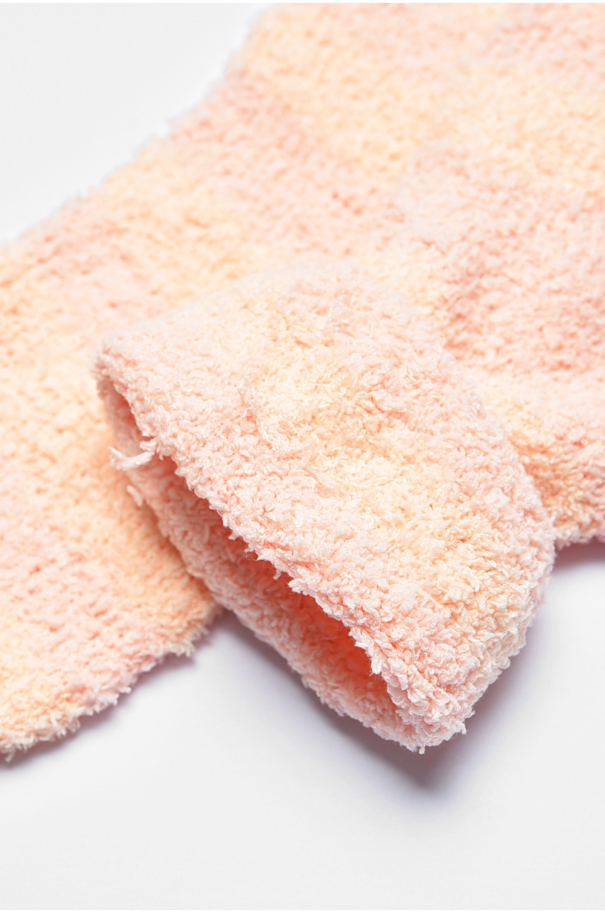 Носки женские травка персикового цвета в полоску 191454