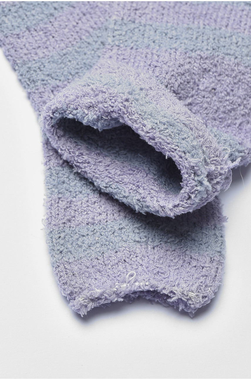 Носки женские травка сиреневого цвета в полоску 191465