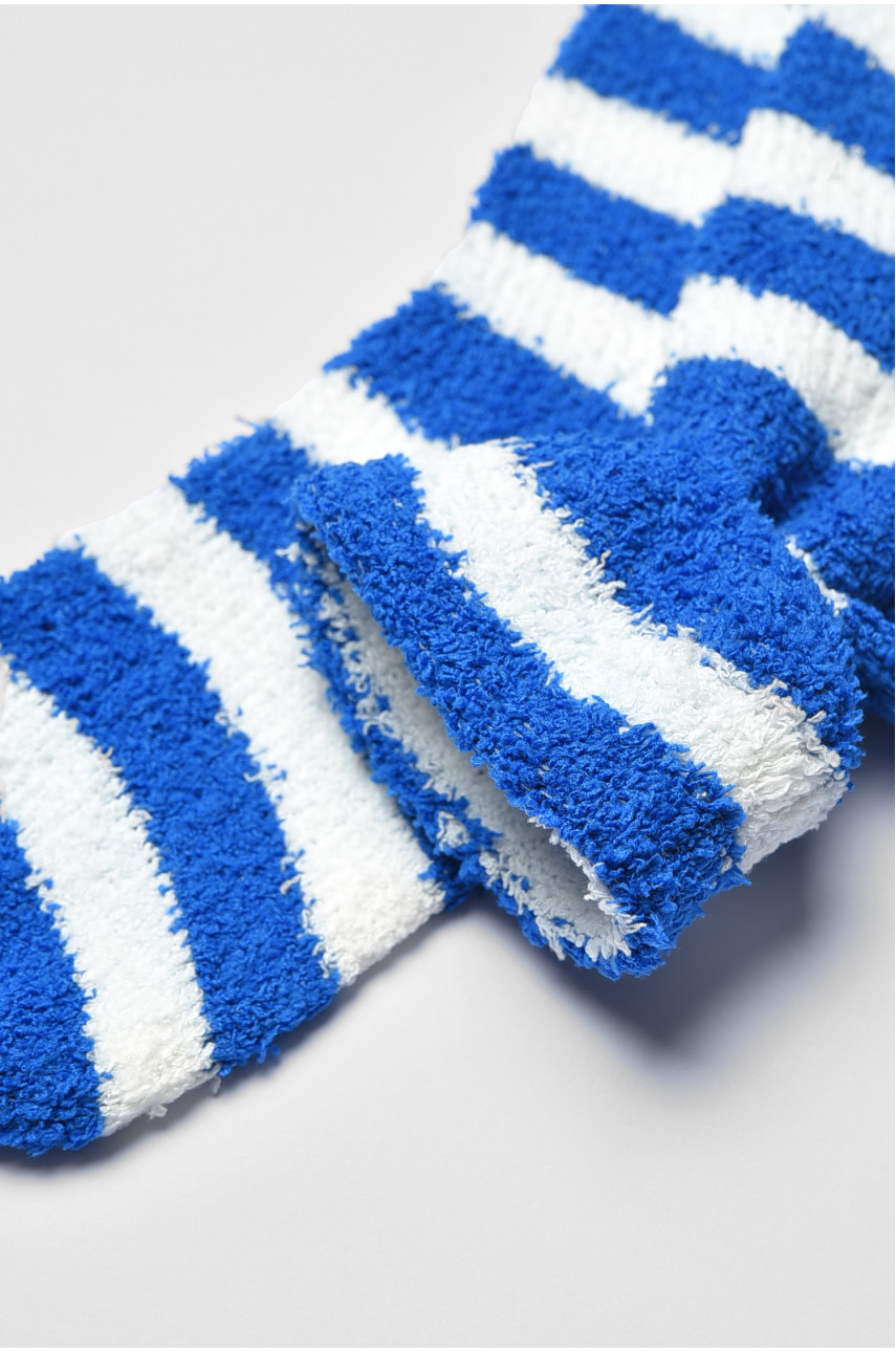 Носки женские травка синего цвета в полоску 191471