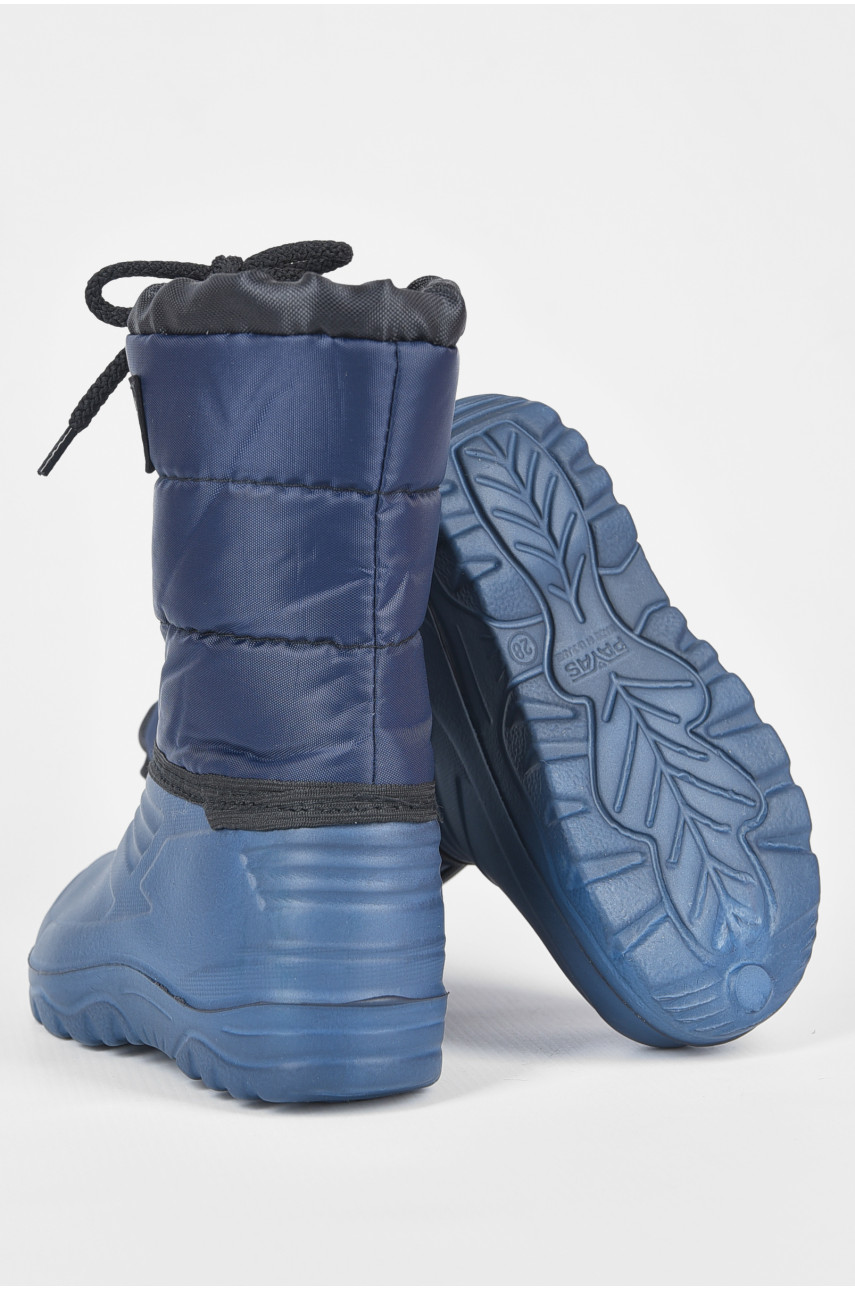 Дутики детские на флисе темно-синего цвета аляска 191541