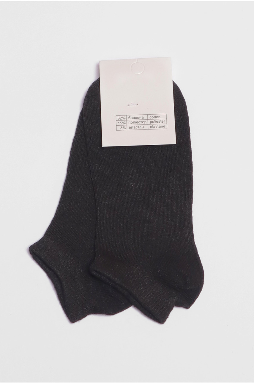 Носки подростковые черного цвета однотонные 191545