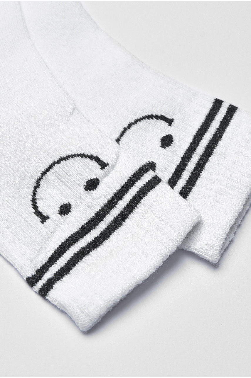 Шкарпетки підліткові білого кольору з малюнком 191559 Шкарпетки підліткові білого кольору з малюнком 191559