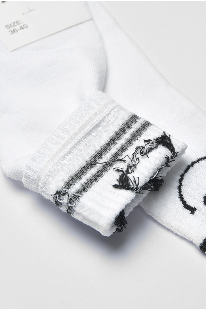 Шкарпетки підліткові білого кольору з малюнком 191559 Шкарпетки підліткові білого кольору з малюнком 191559