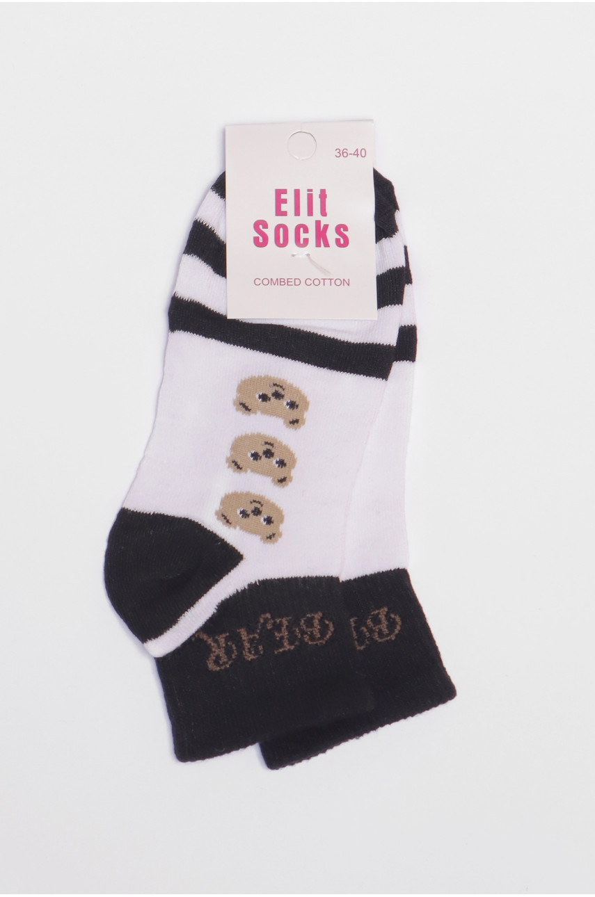 Шкарпетки підліткові чорного кольору з малюнком 191572 Шкарпетки підліткові чорного кольору з малюнком 191572