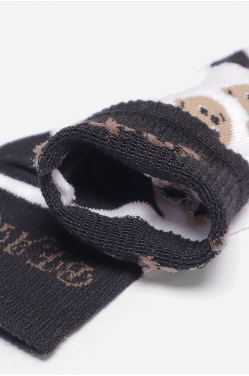 Шкарпетки підліткові чорного кольору з малюнком 191572 Шкарпетки підліткові чорного кольору з малюнком 191572