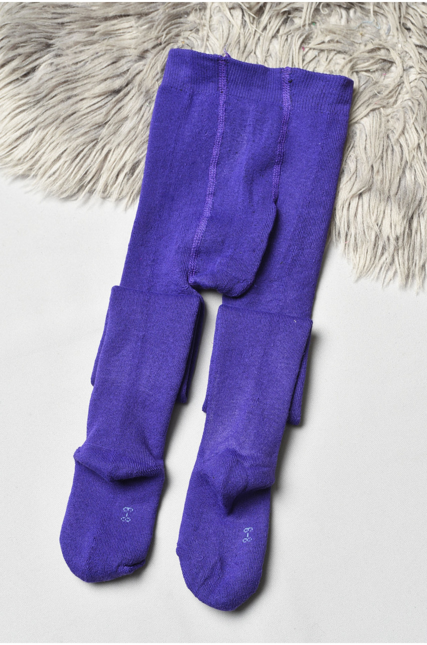 Колготи дитячі махрові для дівчинки однотонні фіолетового кольору К010 191580