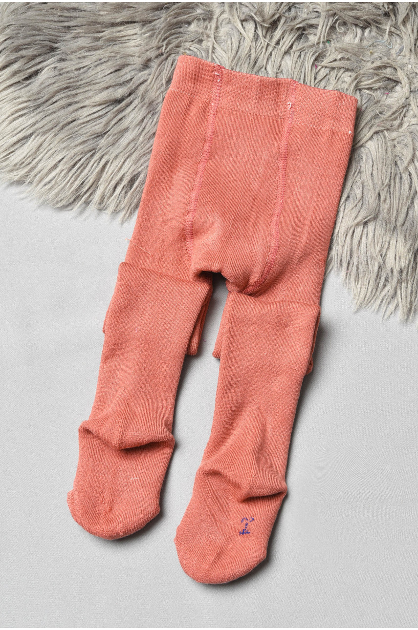 Колготи дитячі махрові для дівчинки однотонні теракотового кольору К010 191589 Колготи дитячі махрові для дівчинки однотонні теракотового кольору К010 191589