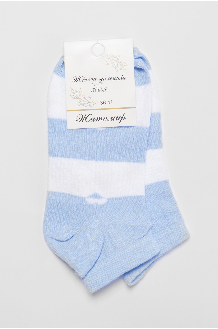 Шкарпетки підліткові блакитного кольору в смужку 191599
