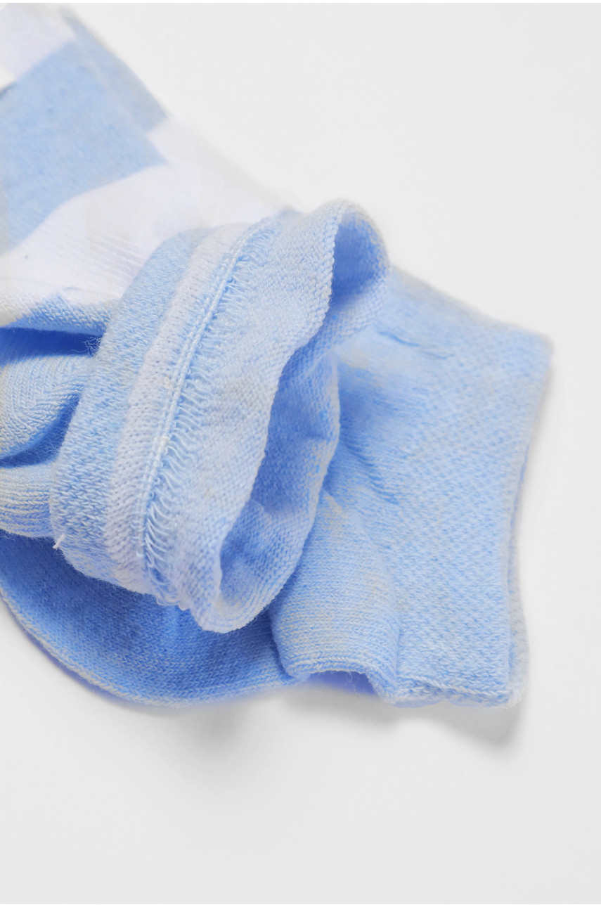 Шкарпетки підліткові блакитного кольору в смужку 191599