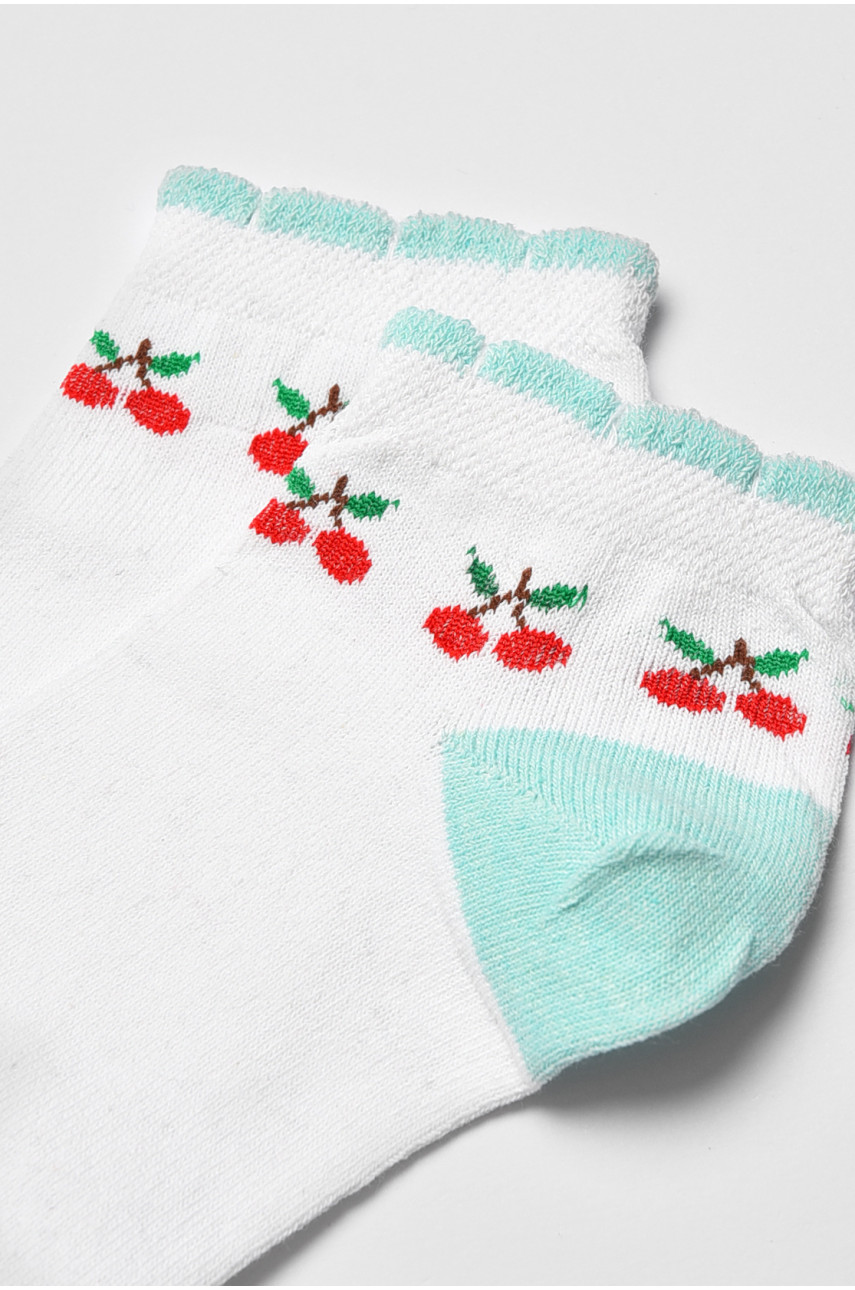 Шкарпетки підліткові білого кольору з малюнком 191612 Шкарпетки підліткові білого кольору з малюнком 191612