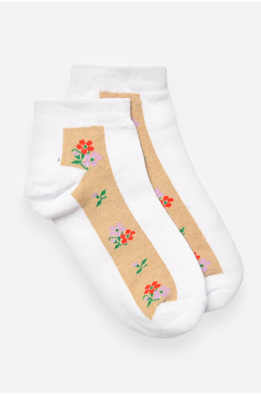 Шкарпетки підліткові білого кольору з малюнком 191613 Шкарпетки підліткові білого кольору з малюнком 191613