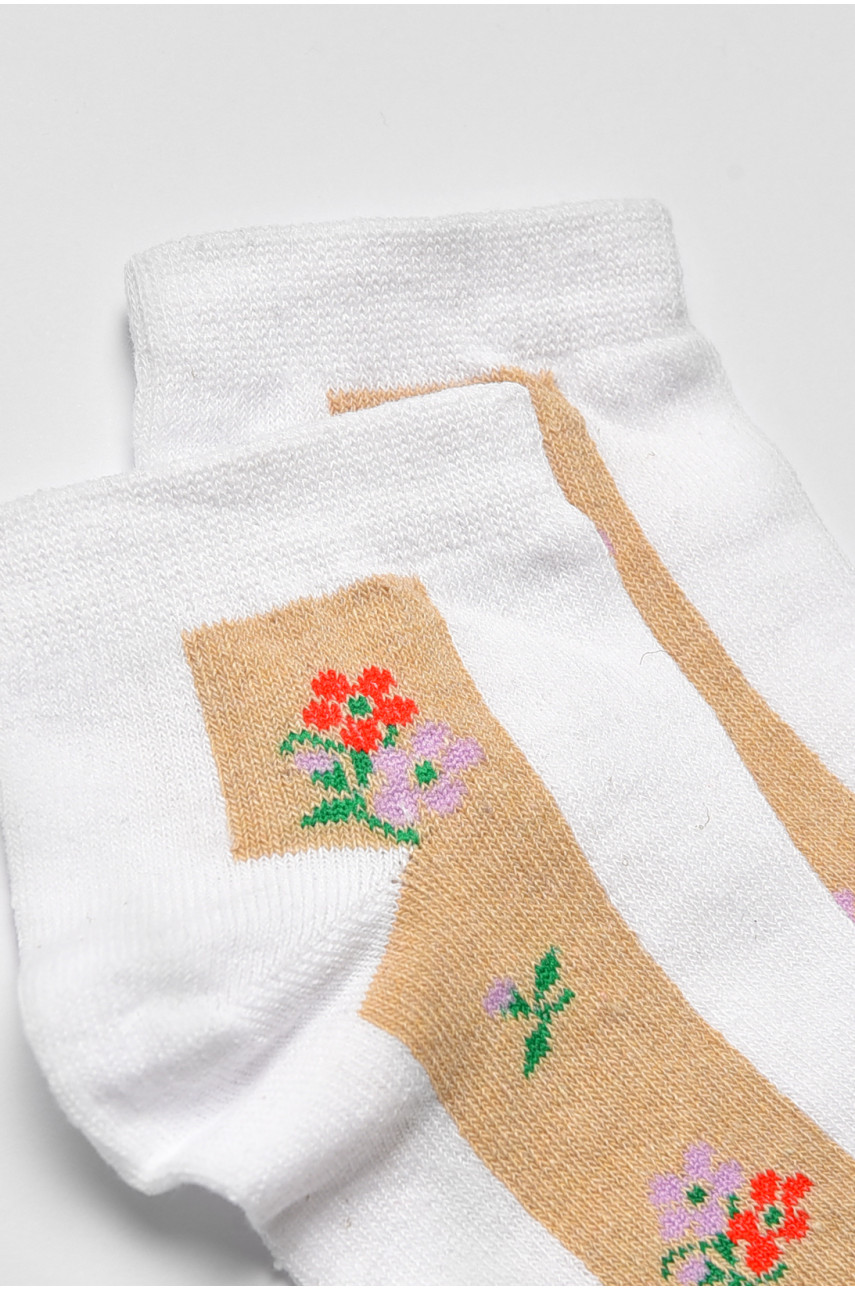 Шкарпетки підліткові білого кольору з малюнком 191613 Шкарпетки підліткові білого кольору з малюнком 191613