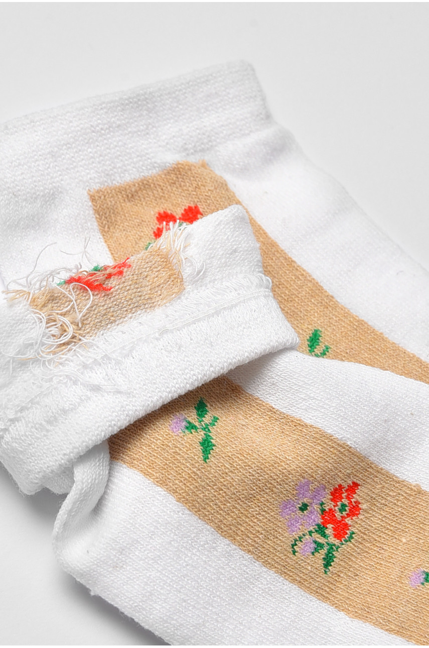 Шкарпетки підліткові білого кольору з малюнком 191613 Шкарпетки підліткові білого кольору з малюнком 191613