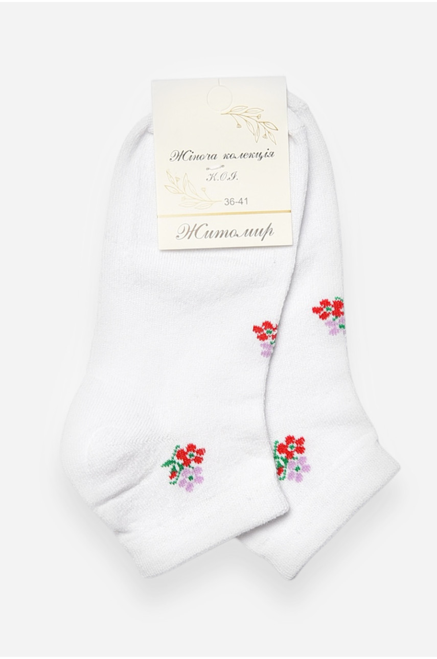 Шкарпетки підліткові білого кольору з малюнком 191614 Шкарпетки підліткові білого кольору з малюнком 191614