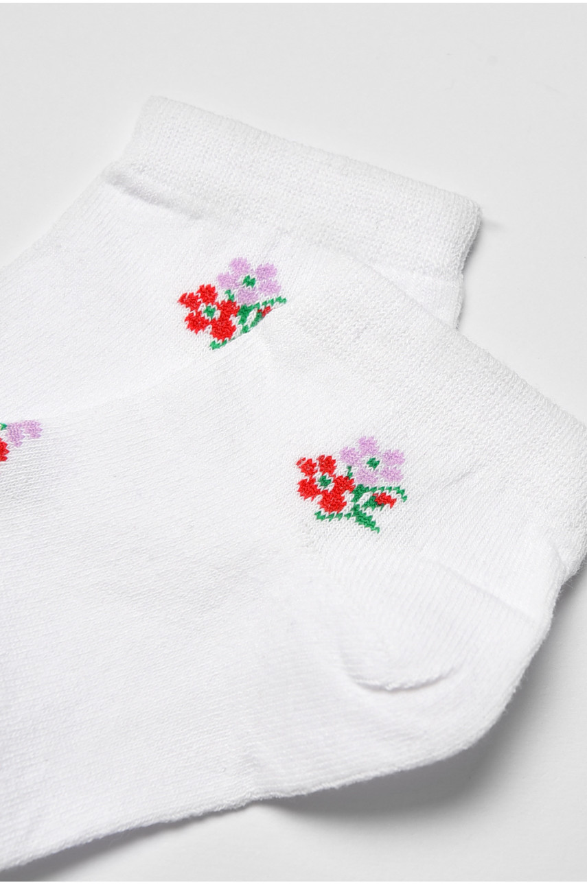 Шкарпетки підліткові білого кольору з малюнком 191614 Шкарпетки підліткові білого кольору з малюнком 191614