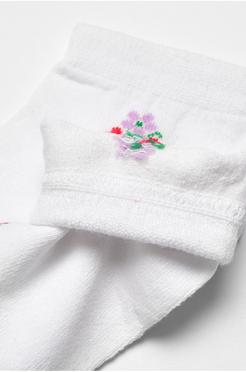 Шкарпетки підліткові білого кольору з малюнком 191614 Шкарпетки підліткові білого кольору з малюнком 191614