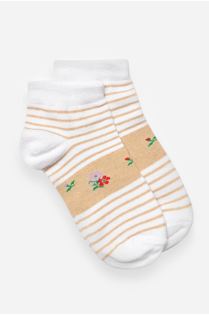 Шкарпетки підліткові білого кольору з малюнком 191615
