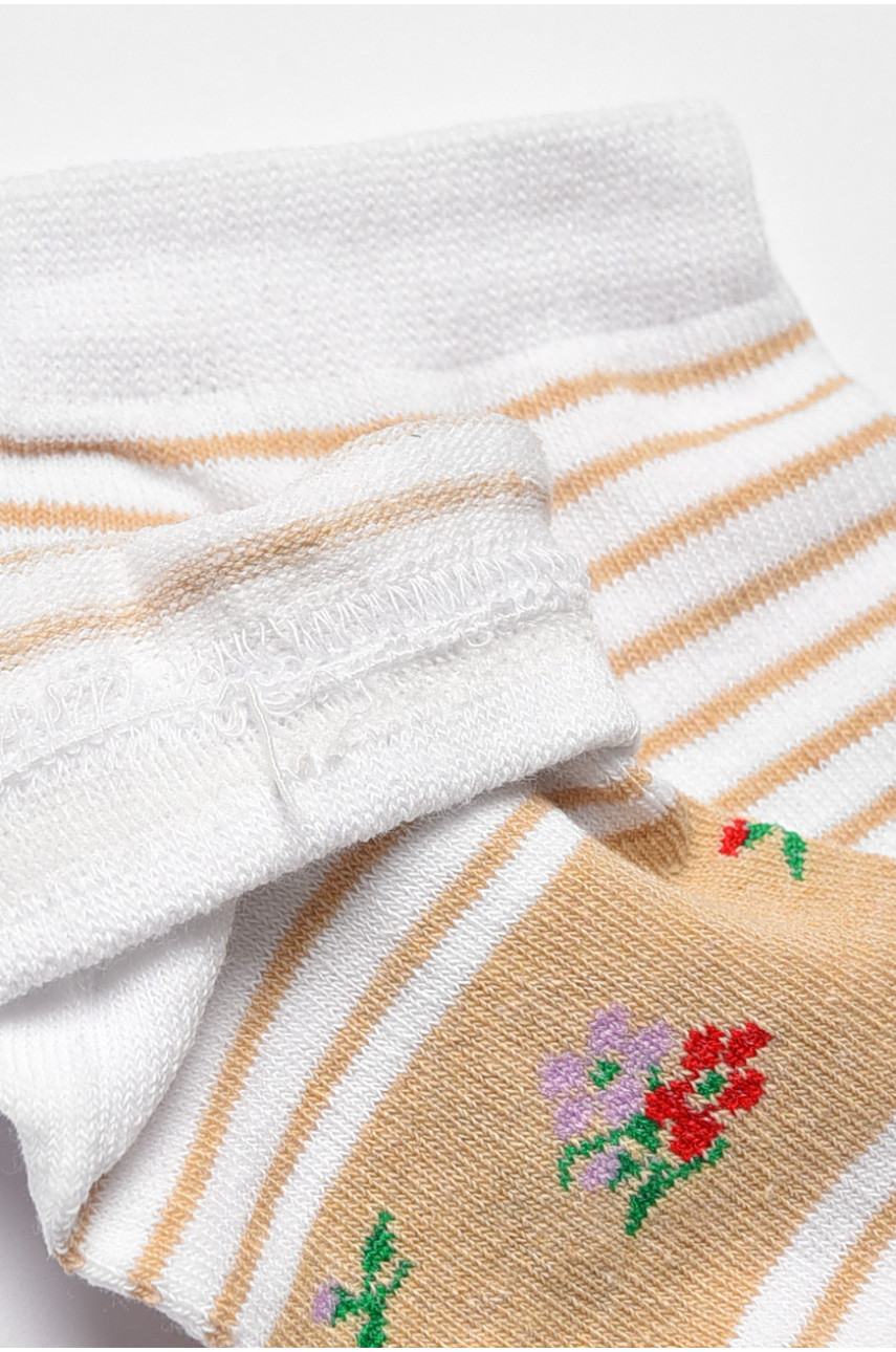 Шкарпетки підліткові білого кольору з малюнком 191615