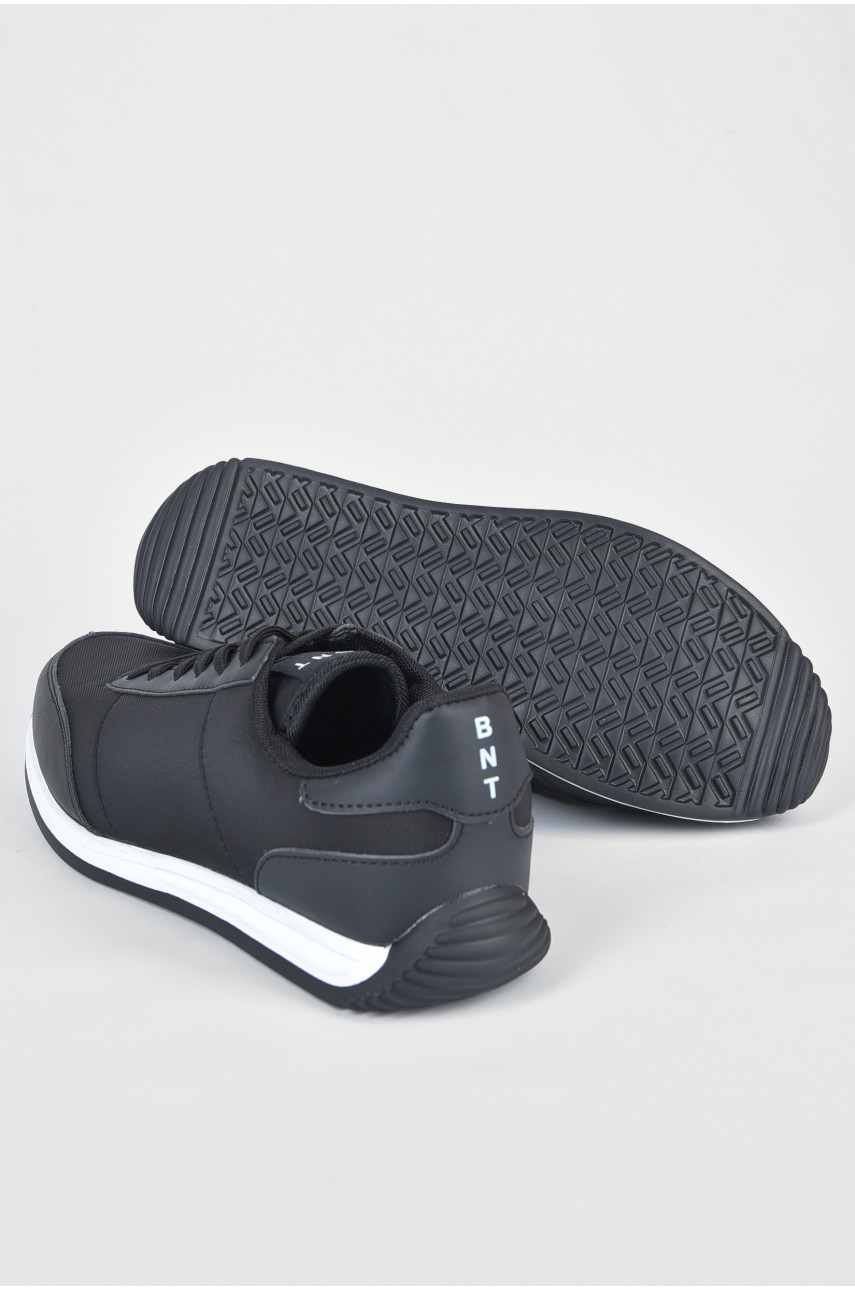 Кросівки чоловічі чорного кольору на шнурівці 9038 а-3 191617