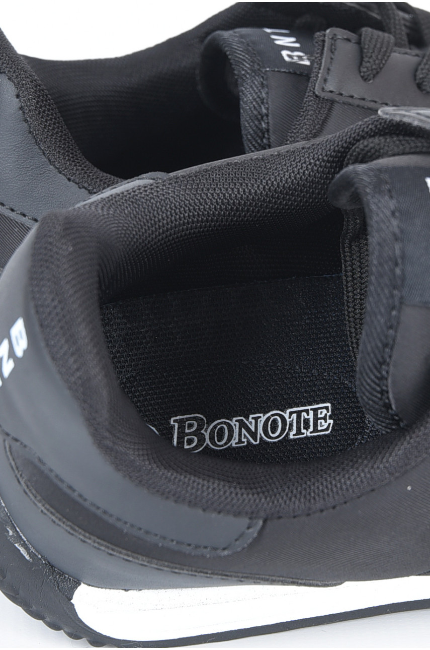 Кросівки чоловічі чорного кольору на шнурівці 9038 а-3 191617