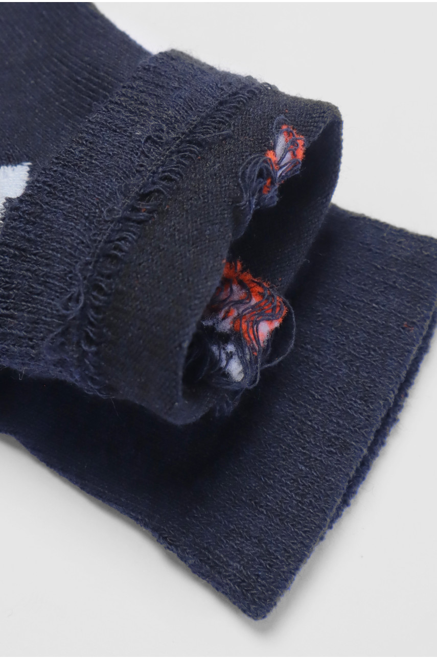 Шкарпетки підліткові темно-синього кольору в смужку 191622 Шкарпетки підліткові темно-синього кольору в смужку 191622