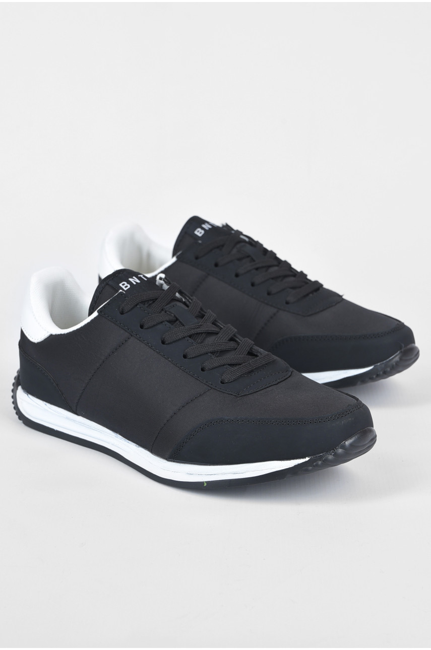 Кроссовки мужские черного цвета на шнуровке 9038 а-2 191624