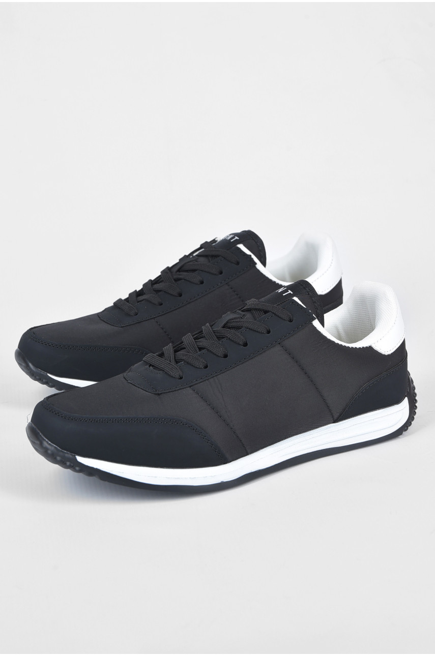 Кроссовки мужские черного цвета на шнуровке 9038 а-2 191624