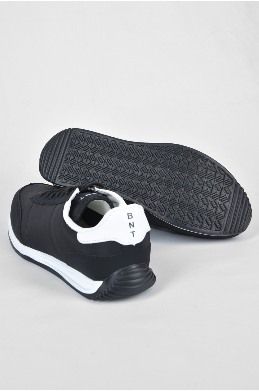 Кросівки чоловічі чорного кольору на шнурівці 9038 а-2 191624