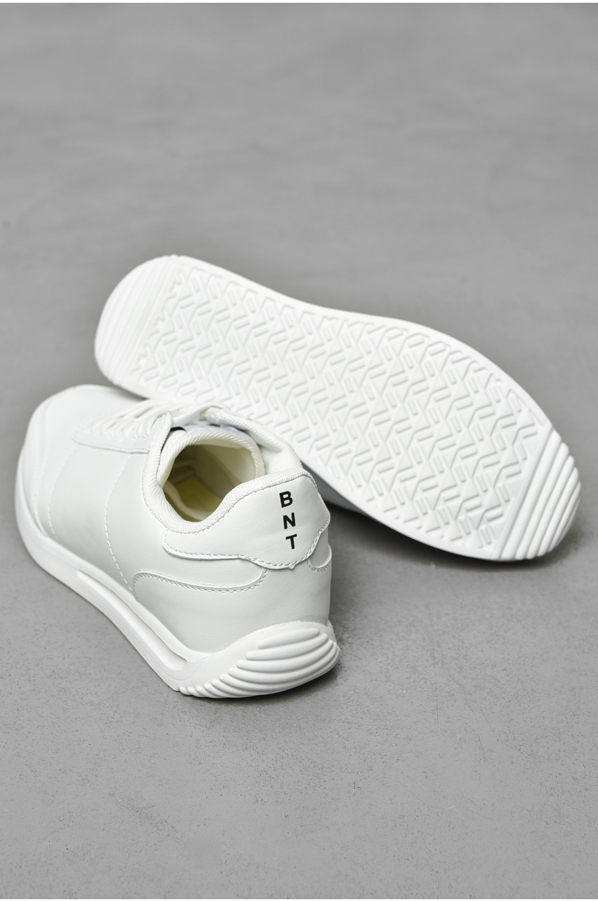 Кроссовки мужские белого цвета на шнуровке 9038 а-6 191627