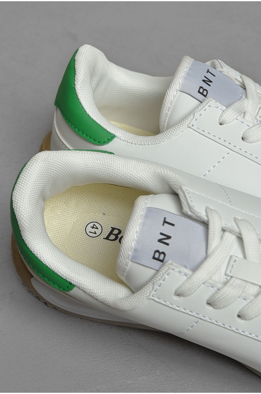 Кроссовки мужские белого цвета на шнуровке 9038 а-5 191628