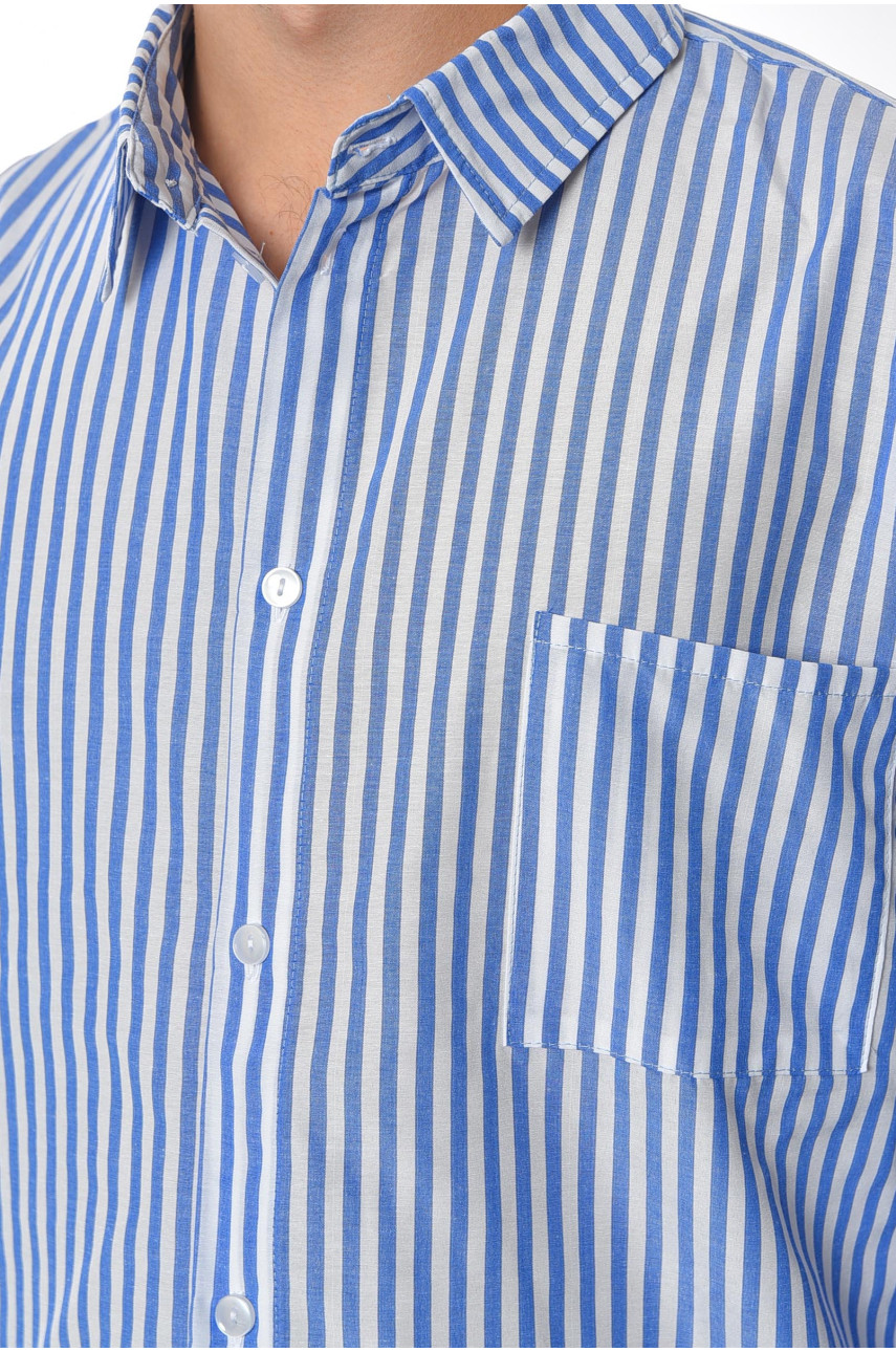 Рубашка мужская бело-голубого цвета 191652