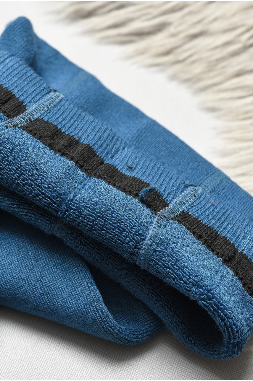 Колготи дитячі махрові для хлопчика однотонні бірюзового кольору т010 191655