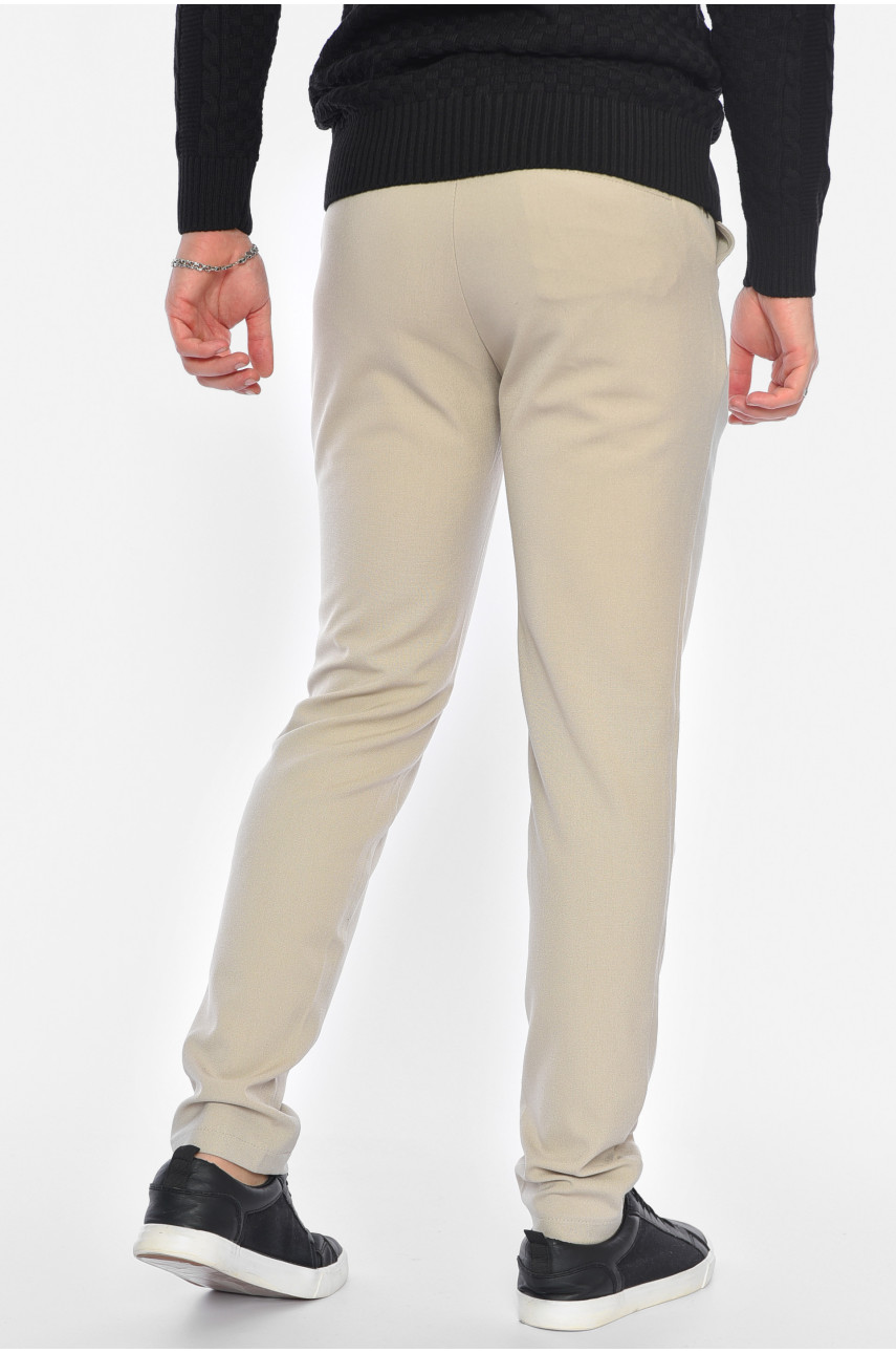 Брюки мужские однотонные серого цвета 191699