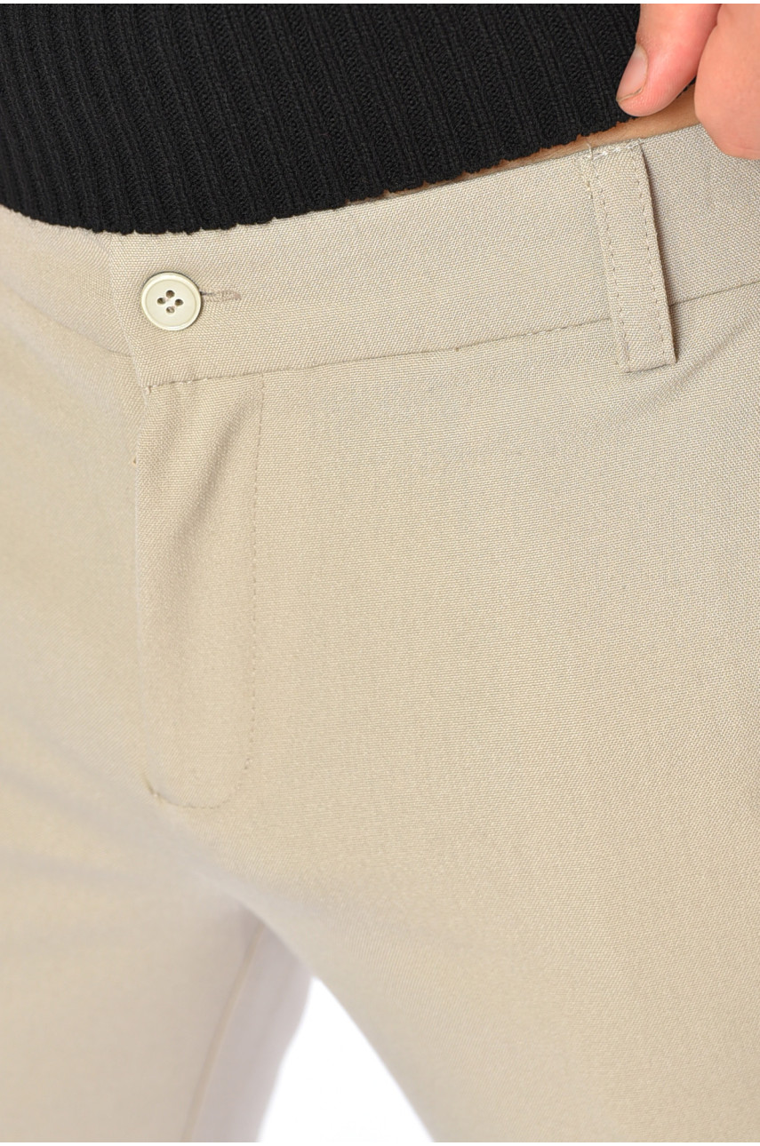 Брюки мужские однотонные серого цвета 191699