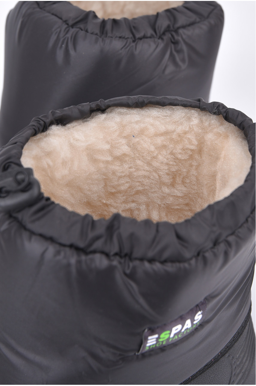 Дутики мужские пена на овчине черного цвета МДТ-01е 191703