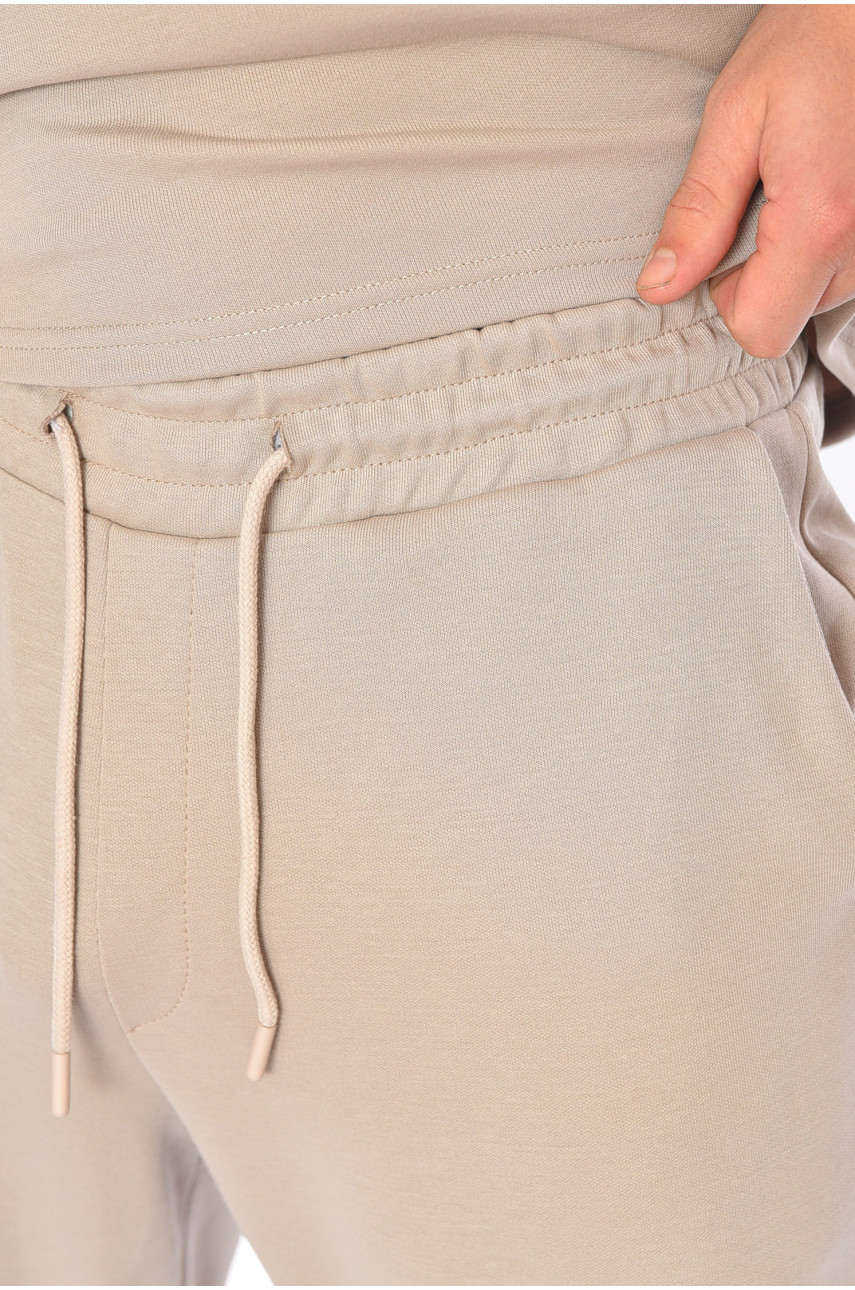 Костюм чоловічий однотонний бежевого кольору 191712