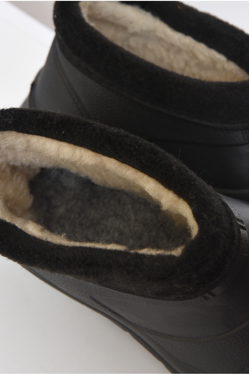 Калоші чоловічі на хутрі чорного кольору ГП-04мех 191715