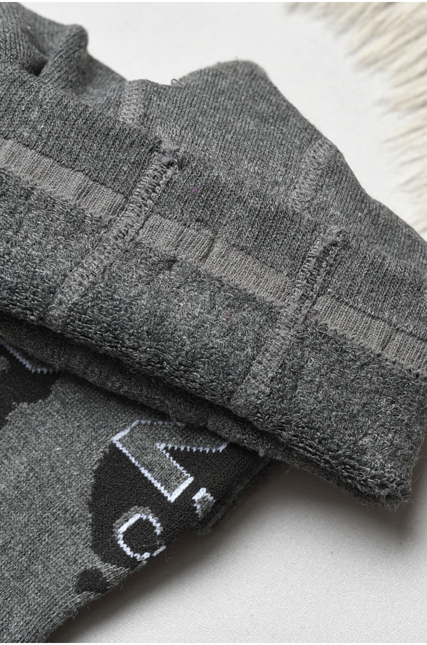 Колготы детские махровые для мальчика темно-серого цвета с рисунком т003 191730 Колготы детские махровые для мальчика темно-серого цвета с рисунком т003 191730